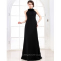 ED006 Halter Black Evening Party Wear Big Size Women Dress Elegant Chiffon plus size evening dress long